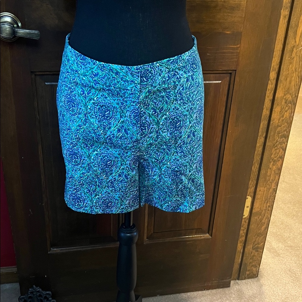 Talbots Blue Patterned Women Shorts